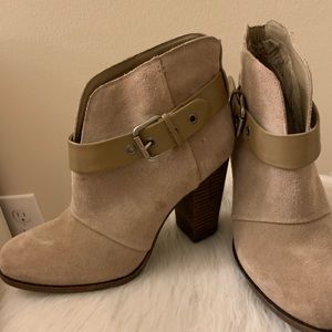 Tan suede ankle boots